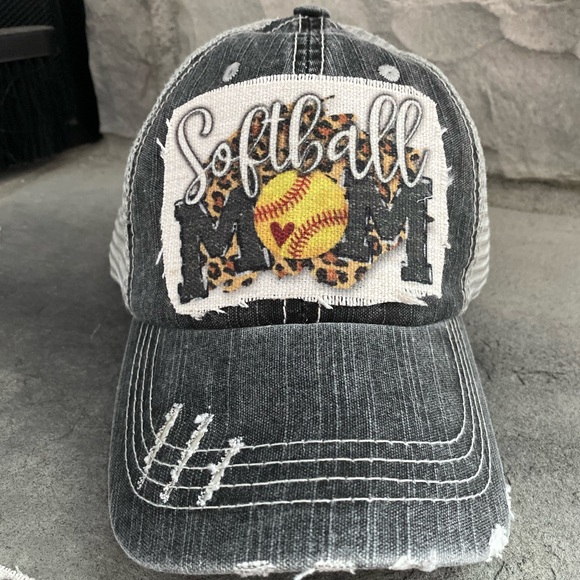 Accessories - Softball Mom Ponytail Trucker Hat